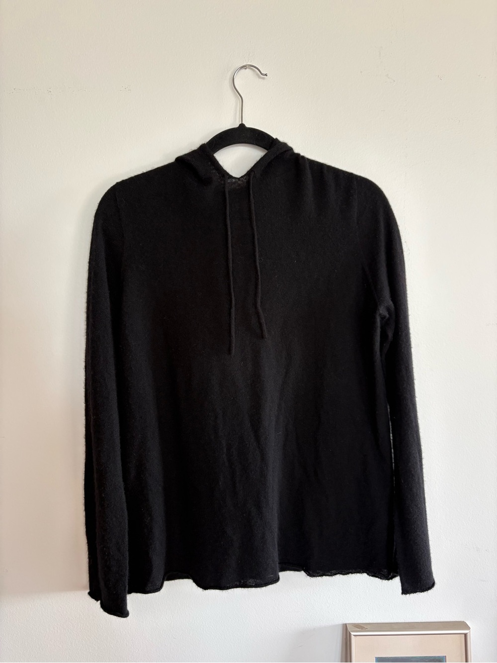 The Row Black Crewneck Hooded Sweater